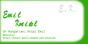 emil knipl business card